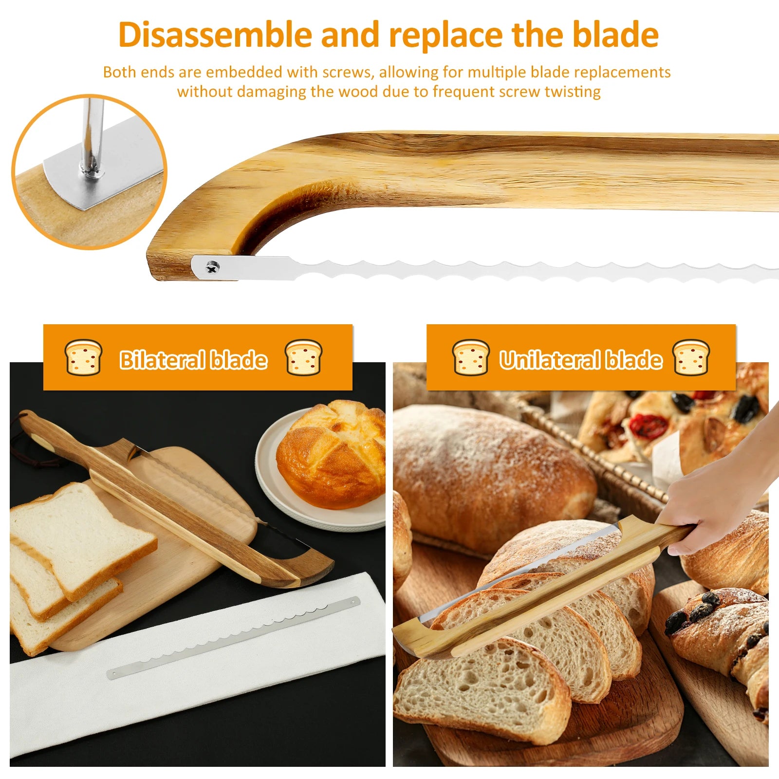 Wood-Handled Bread Saw